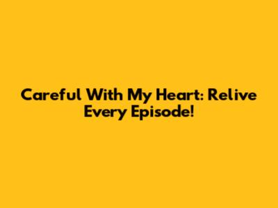 Careful With My Heart: Relive Every Episode!