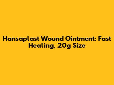 Hansaplast Wound Ointment: Fast Healing, 20g Size