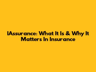 IAssurance: What It Is & Why It Matters In Insurance