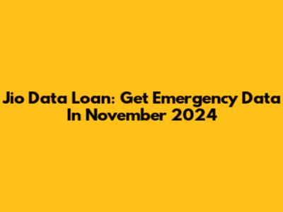 Jio Data Loan: Get Emergency Data In November 2024