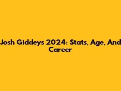 Josh Giddey's 2024: Stats, Age, And Career