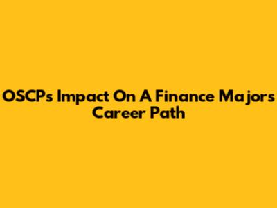 OSCP's Impact On A Finance Major's Career Path