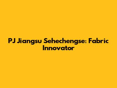 PJ Jiangsu Sehechengse: Fabric Innovator