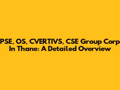 PSE, OS, CVERTIVS, CSE Group Corp In Thane: A Detailed Overview