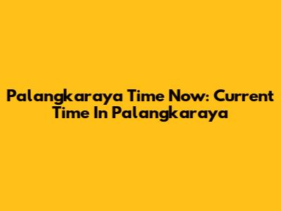 Palangkaraya Time Now: Current Time In Palangkaraya