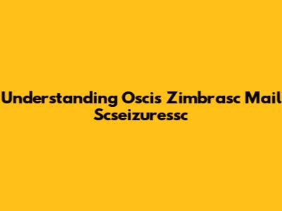 Understanding Oscis Zimbrasc Mail Scseizuressc