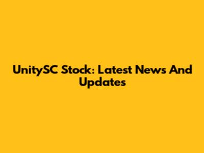 UnitySC Stock: Latest News And Updates